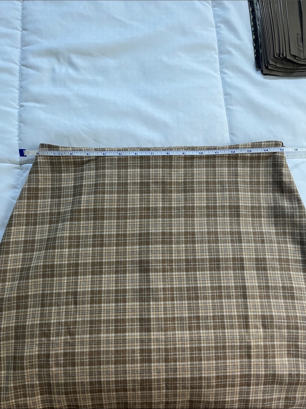 Lola May Plaid Tie-Side Midi Skirt in Brown - Picture 7 of 7